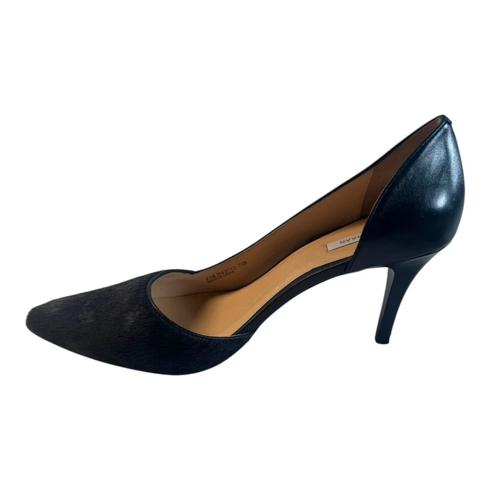 Cole Haan Blue Calf Hair Leather D'Orsay Pointed Toe Pumps D42712 Size 7.5B